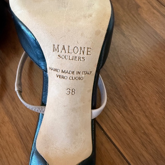 Malone Souliers leather mule with bow detail, sz 38 - Picture 11 of 12